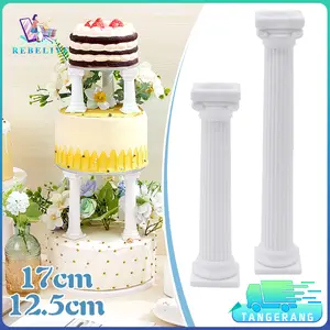 4pcs Pilar Tiang Rangka Kue Pengantin Tiang Cake Stand Tier