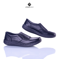 Gambar Sepatu Slip On Pria Attaya Design Kulit Asli Pendek Tanpa Tali AV1 Kasual Flat Shoes Hitam TP - Orange, 39 dari ATTAYA DESIGN Kab. Malang 2 Tokopedia