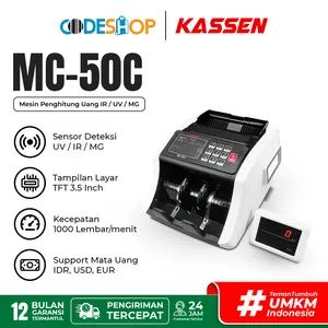 Mesin Penghitung Uang Kassen MC-50 C Deteksi Uang P4lsu Money Counter