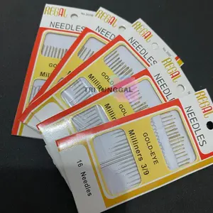 Jarum Jahit Tangan Regal Gold Eye 16pcs Ukuran Besar Kecil