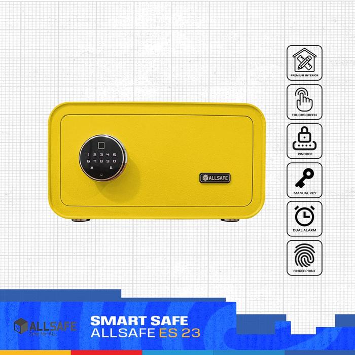 Gambar Brankas MINI ALLSAFE AS-ES 23 TOUCH & Fingerprint- Yellow dari Biru International Kota Administrasi Jakarta Utara Tokopedia