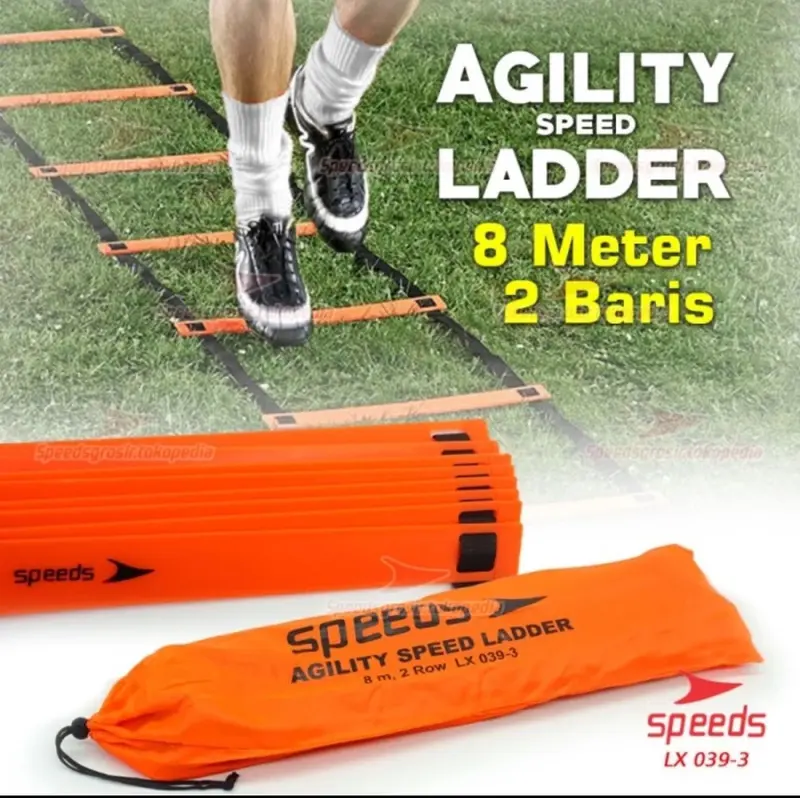 AGILITY LADDER AGILITY PRACTICE TANGGA KETANGKASAN 8 METER SPEEDS 39-3 4