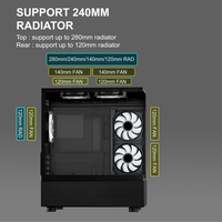 Gambar CASING VENOMRX ZEROSKY TEMPERED GLASS GAMING M-ATX/MICRO ATX PC CASE FREE 3 ARGB FANS dari btgcom Kota Denpasar 5 Tokopedia