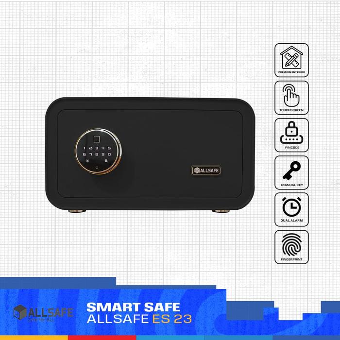 Gambar Tempat penyimpanan Fingerprint ALLSAFE AS-ES 23 TOUCH - Black dari Biru International Kota Administrasi Jakarta Utara Tokopedia