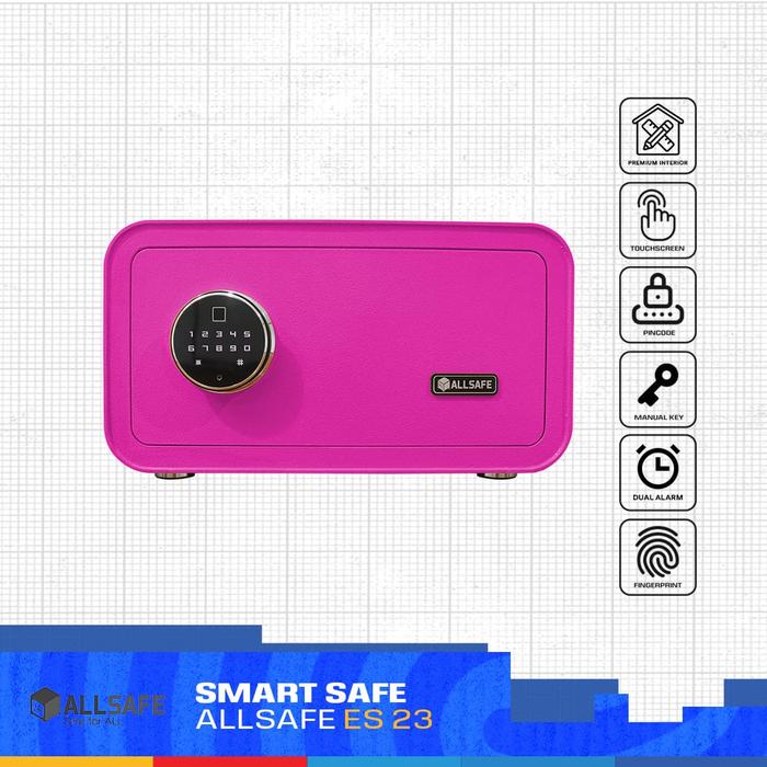 Gambar Brankas ALLSAFE AS-ES 23 TOUCH & Fingerprint- Pink dari Biru International Kota Administrasi Jakarta Utara Tokopedia
