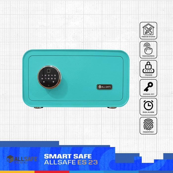 Gambar ALLSAFE AS-ES 23 TOUCH&Fingerprint-Biru Tosca dari Biru International Kota Administrasi Jakarta Utara Tokopedia