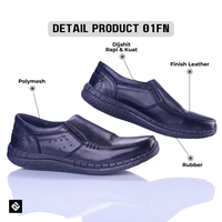 Gambar Sepatu Slip On Pria Attaya Design Kulit Asli Pendek Tanpa Tali AV1 Kasual Flat Shoes Hitam TP - Orange, 39 dari ATTAYA DESIGN Kab. Malang 4 Tokopedia