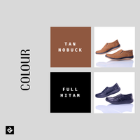 Gambar Sepatu Slip On Pria Attaya Design Kulit Asli Pendek Tanpa Tali AV1 Kasual Flat Shoes Hitam TP - Orange, 39 dari ATTAYA DESIGN Kab. Malang 5 Tokopedia