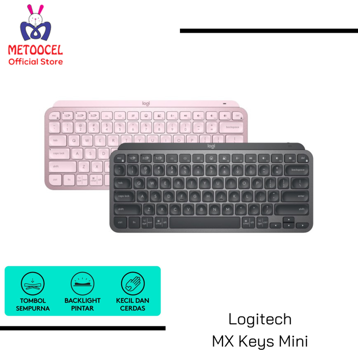Promo Logitech MX Keys Mini Keyboard Wireless Bluetooth Backlit Kecil ...
