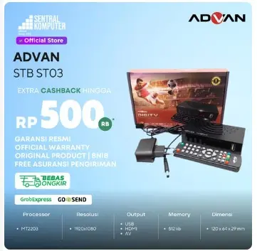 Advan STB ST03 Set Top Box Digital Garansi Resmi 0