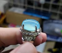 Gambar Batu Natural Blue Chalcedony AK007 Giwang Isitimewa Body Kaca Ikatan Perak dari CNC phoneshop Kota Administrasi Jakarta Pusat 4 Tokopedia