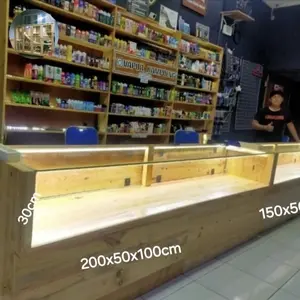 Etalase v a p e bahan kayu