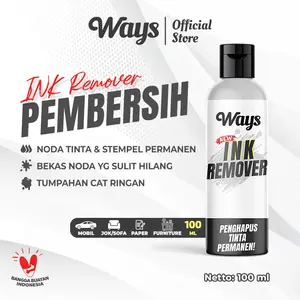 WAYS INK Remover Pembersih Tinta Permanen | Penghilang Penghapus Noda Spidol Stempel Cat - 100ml