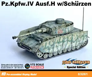Tank Pz.Kpfw.IV Ausf.H with Schurzen (Snowy Version) Skala 1:72 Dragon