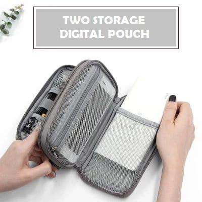 Tas hp , gadget , power Bank dua kantong / DOUBLE POUCH digital BAONA 1