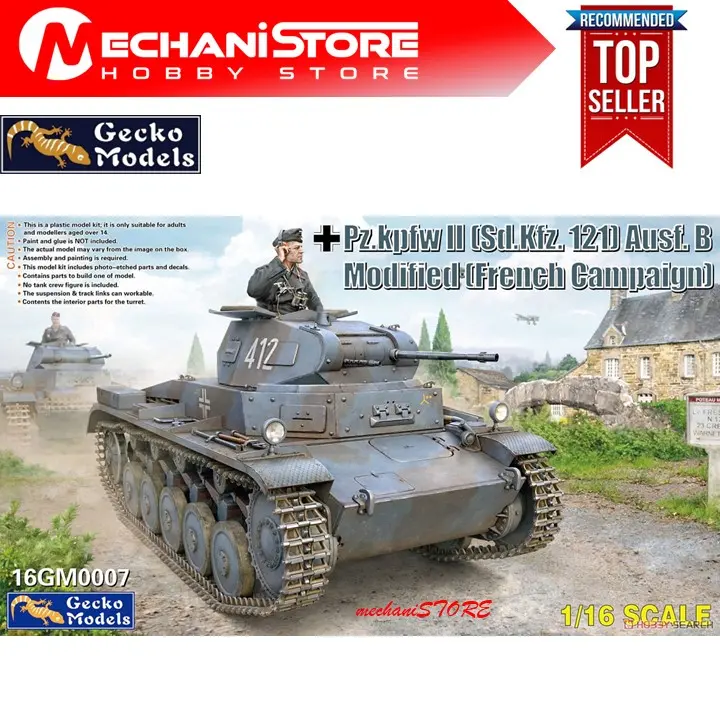 GECKO 1/16 Panzer Pz.Kpfw II (Sd.Kfz.121) Ausf.B Modified (French Campaign) - GEC16GM0007