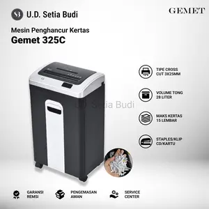 Mesin Penghancur Kertas Gemet 325C Asli dan bergaransi