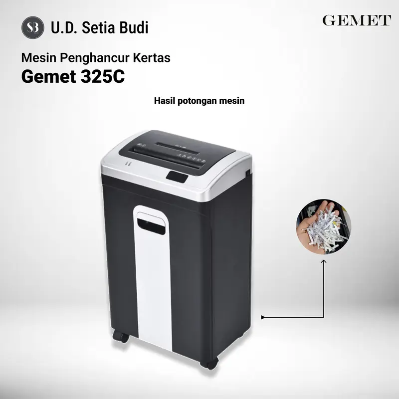 Mesin Penghancur Kertas Gemet 325C Asli dan bergaransi 2