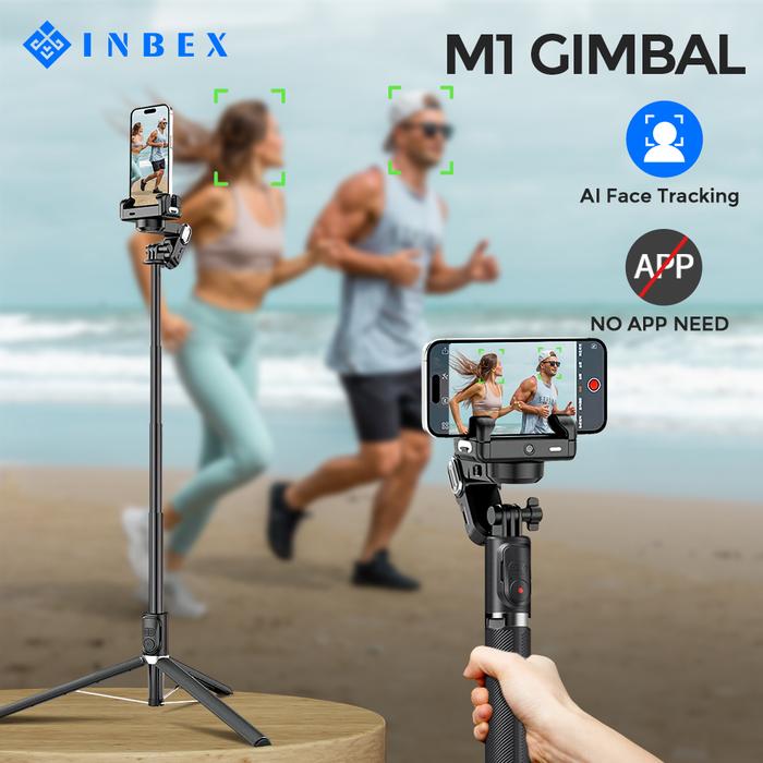Promo INBEX Pro AI Gimbal Stabilizer Smartphone Tongsis and Tripod Fill ...