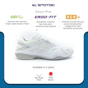 SPOTEC Sepatu TENIS Artikel COURT PRO-Putih/Putih
