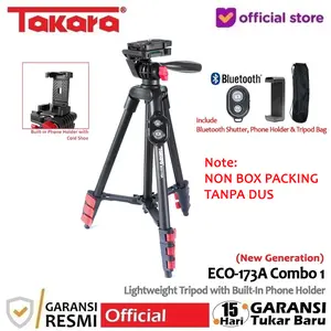 Takara ECO-173A New Generation Tripod Kamera HP DSLR with Phone Holder