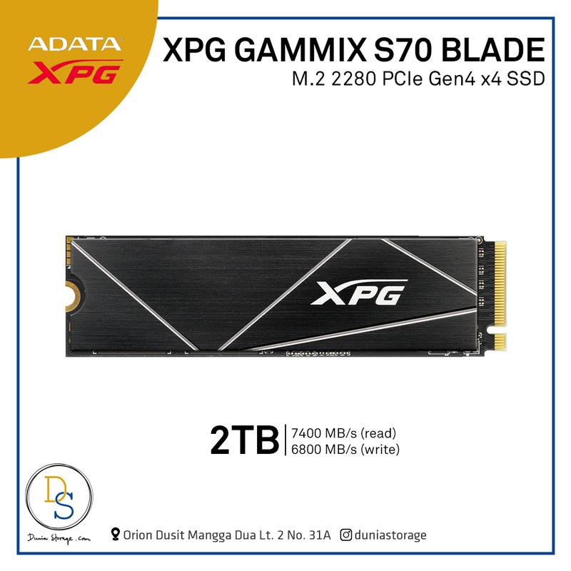ADATA XPG GAMMIX S70 BLADE 2TB | M.2 NVMe PCIe Gen4 x4 0