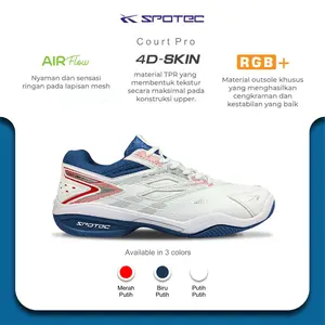SPOTEC Sepatu TENIS Artikel COURT PRO-Putih/Biru