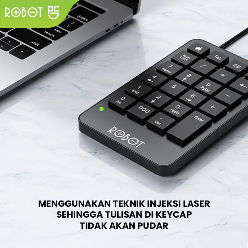 Robot Keyboard Numerik Numpad USB RK01 Black 5