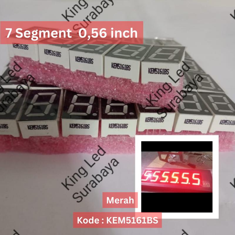 LED 7 Segment 0.56 inch Display 0.56inch Segmen Digit Merah Hijau ...