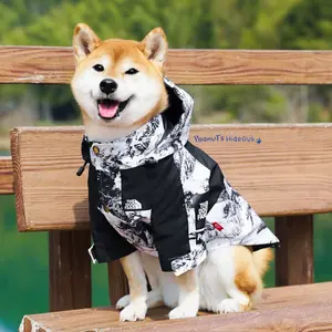 Zipped dog jacket (marble) | Jacket for dog / baju anjing / jaket anjing