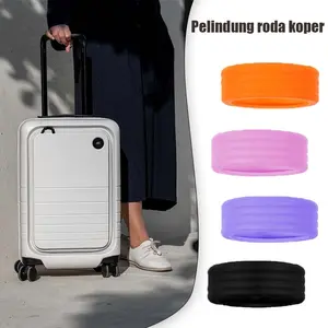 8pcs Pelindung Roda Koper Karet Pelindung Roda Koper Silikon Luggage Wheel Cover Protector