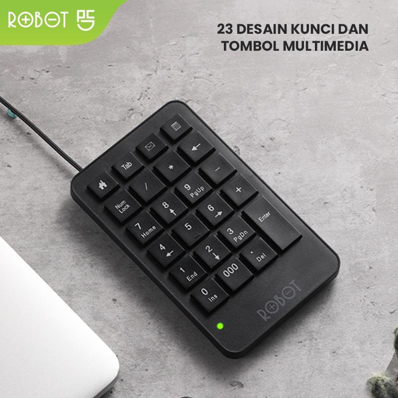 Robot Keyboard Numerik Numpad USB RK01 Black 4