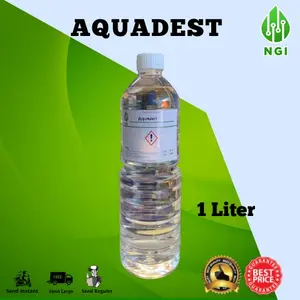 Aquadest 1 liter - Air Penyulingan kemasan botol plastik
