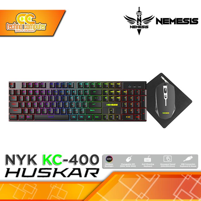 Gambar NYK NEMESIS KC-400 HUSKAR Combo 3in1 - Gaming Keyboard & Mouse dari Techno Computer Bali Kota Denpasar Tokopedia