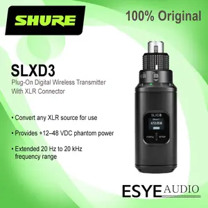 Shure SLXD3 SLXD 3 Plug-On Digital Wireless Transmitter With XLR Connector