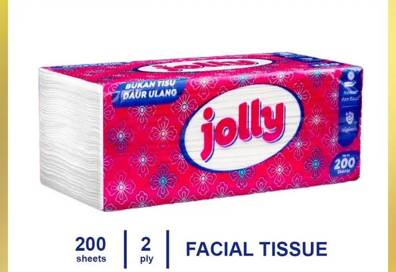 Jolly Facial Tissue 200 sheet 250 sheet 2 ply 0
