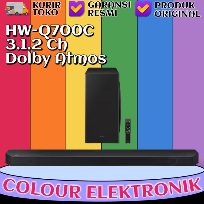 Gambar SAMSUNG SOUNDBAR DOLBY ATMOS HW-Q700C 3.1.2 Ch - SAMSUNG HWQ700C ATMOS dari Colour Elektronik Kota Tangerang Tokopedia