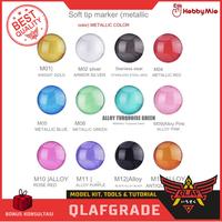 Gambar Soft tipped METALLIC MARKER Hobby mio waterbased - metal color gold silver stainless steel spidol warna panel line gundam statue figure warhammer varian - Golden dari Wahkhilaf Kota Surabaya 2 Tokopedia