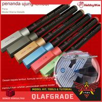 Gambar Soft tipped METALLIC MARKER Hobby mio waterbased - metal color gold silver stainless steel spidol warna panel line gundam statue figure warhammer varian - Golden dari Wahkhilaf Kota Surabaya 3 Tokopedia