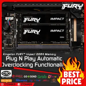 RAM KINGSTON SODIMM FURY IMPACT DDR4 32GB 3200MHz CL20 - MEMORY LAPTOP - KF432S20IB/32