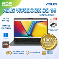 Gambar LAPTOP ASUS VivoBook GO 14 E1404FA-FHD351/352 : AMD RYZEN 3-7320U/ 8GB/ 512GB/ 14" FHD/ WIN 11 OHS21 GARANSI RESMI - MIXED BLACK dari mdpsuperstore Kota Palembang 1 Tokopedia
