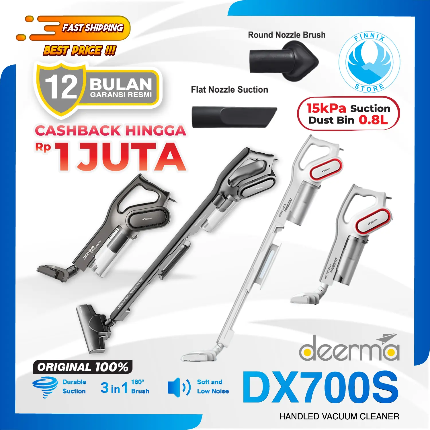 Deerma Vacuum Cleaner 2 in 1 Penyedot Debu DX700 / DX700S