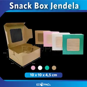 Kotak Snack Box - Dus Katering Catering - JENDELA - 10x10x5 cm ( XS)
