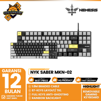 Gambar NYK Nemesis SABER MKN-02 REMOVEABLE Mechanical Gaming Keyboard - Black-Grey, Blue dari GGSTORESBY Kota Surabaya 1 Tokopedia