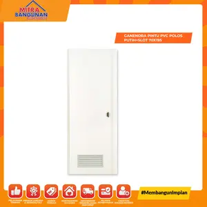 PINTU PVC KAMAR MANDI POLOS 70 x 195 + HANDLE + SELOT + KUSEN - PUTIH