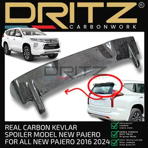 Carbon Kevlar Spoiler Model Ori All New PAJERO 2024 For All New Pajero 2016-2024
