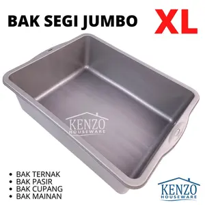 Litter Box Pasir Kucing XL TAIWAN Baskom Bak Segi Jumbo Hidroponik