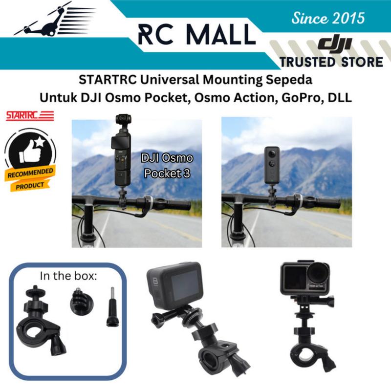 Bike Mount Bracket Mounting DJI Osmo Pocket 3 DJI Osmo Action 5 Pro GoPro Insta 360 Mounting Sepeda Action Cam Camera Gimbal Kamera Bike Holder Universal 2