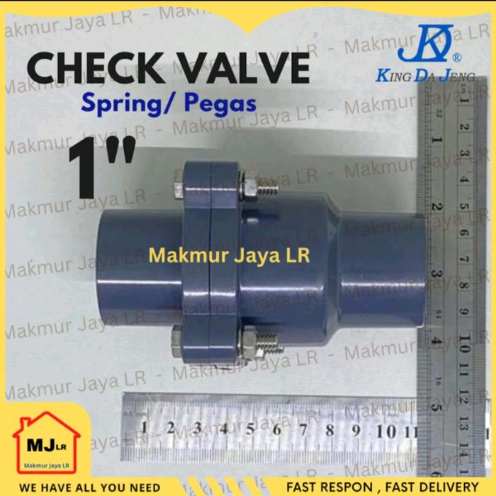 Gambar Spring Check Valve 1" 1 inch PVC KDJ Tusen Klep Tosen Checkvalve 1 dem dari MAKMUR JAYA LR Kota Surabaya Tokopedia