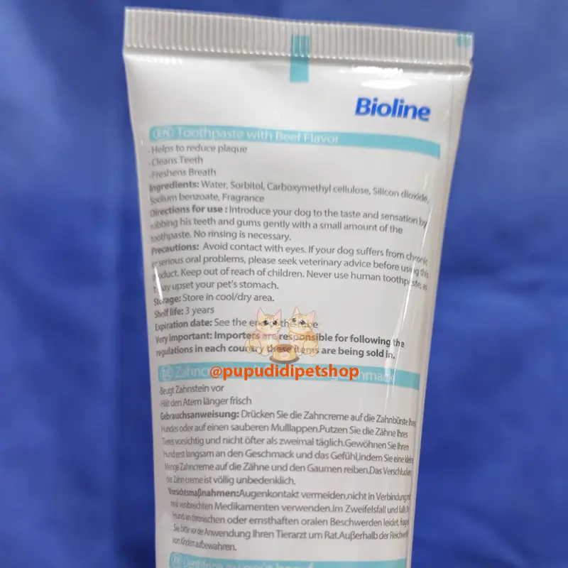 Bioline Toothpaste , Odol untuk anjing dengan rasa Beef 2